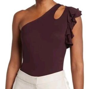 NWT H by Bordeaux Rosewood One Shoulder Top in Size S